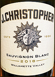 J Christopher 2018 Sauvignon Blanc